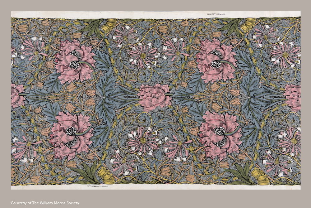 Morris Pink Honeysuckle - Design Inspiration - 