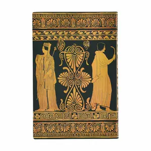 古代 ギリシャ2枚 古代ギリシャ赤絵フォンタニエラ陶器の復刻版 - 高さ24cm (9.4インチ
