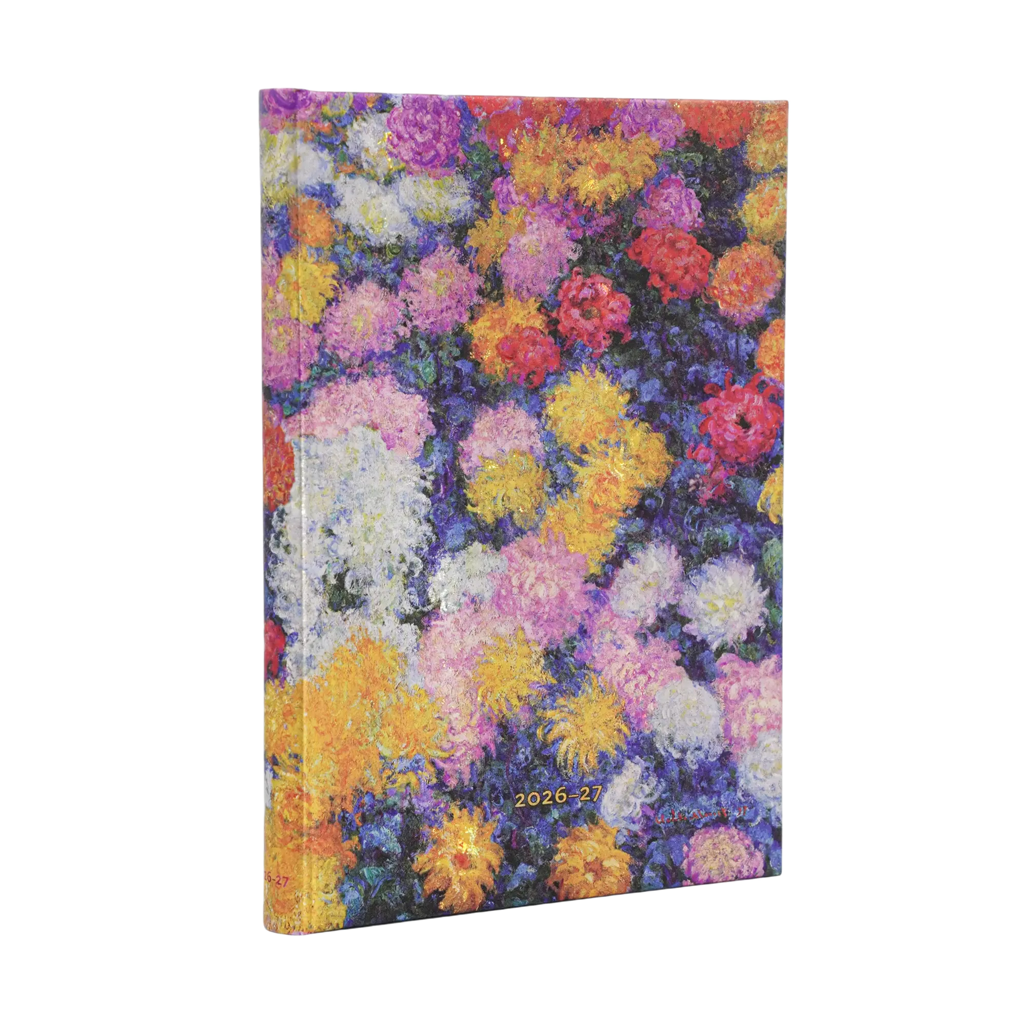 2027 Monet's Chrysanthemums MIDI Horizontal Tapa Dura Agenda Semanal de 18 Meses, 208 págs, 80gsm po
