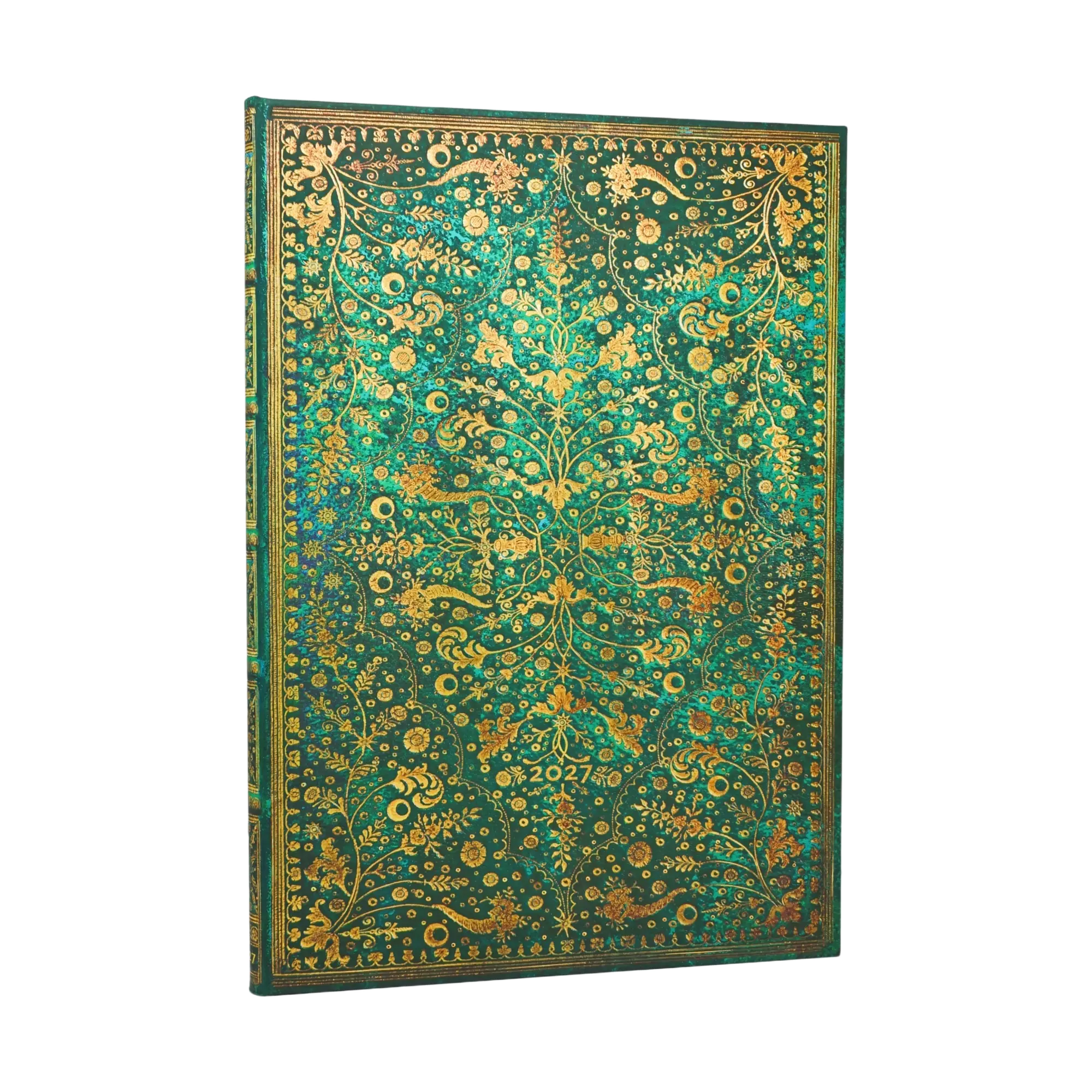 2027 Emerald Flower Grande Vertical Tapa Dura Agenda Semanal de 12 Meses, 160 págs, 100gsm por Paper