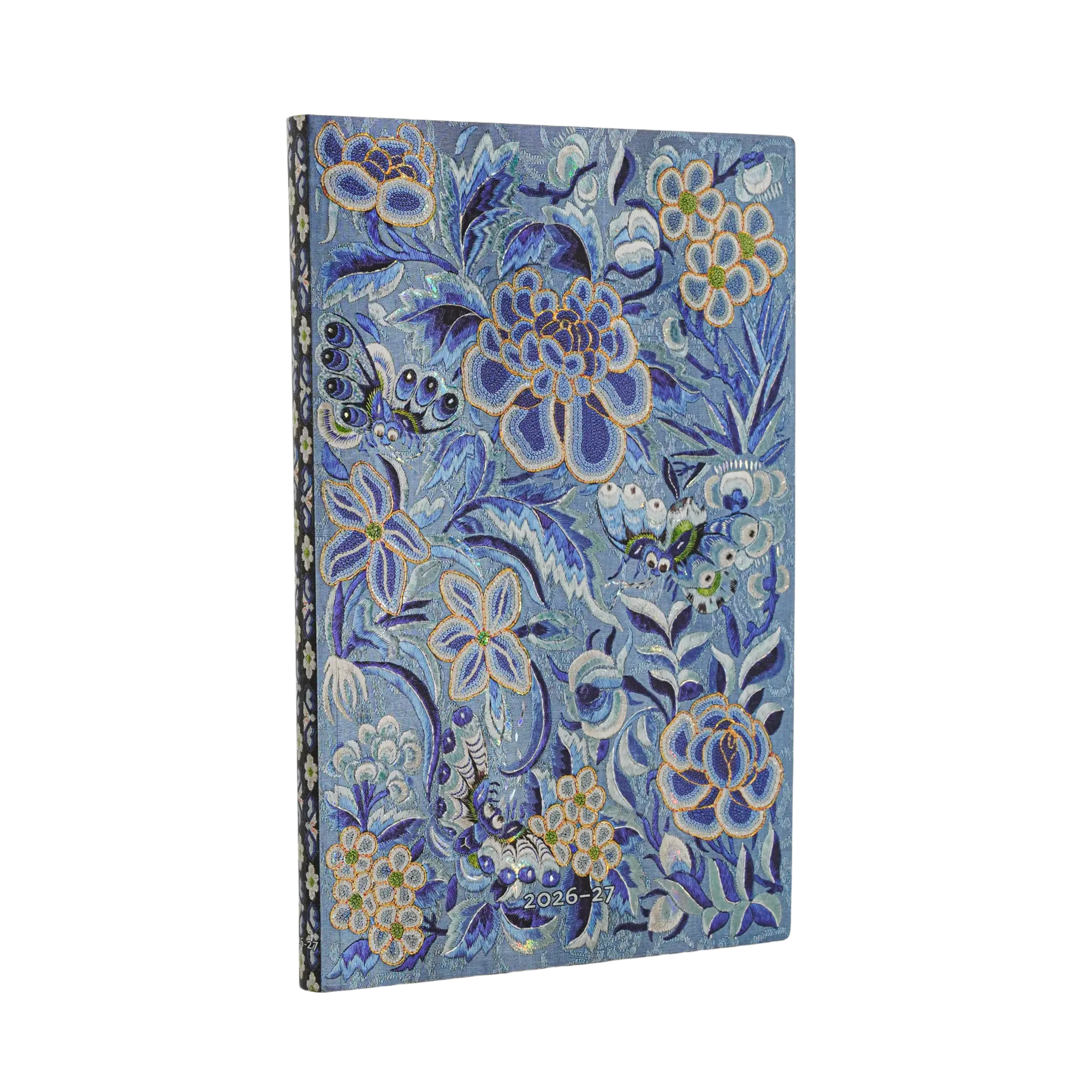 2027 Blue Willow Maxi Vertical Tapa Blanda Agenda Semanal de 18 Meses, 224 págs, 80gsm por Paperblan