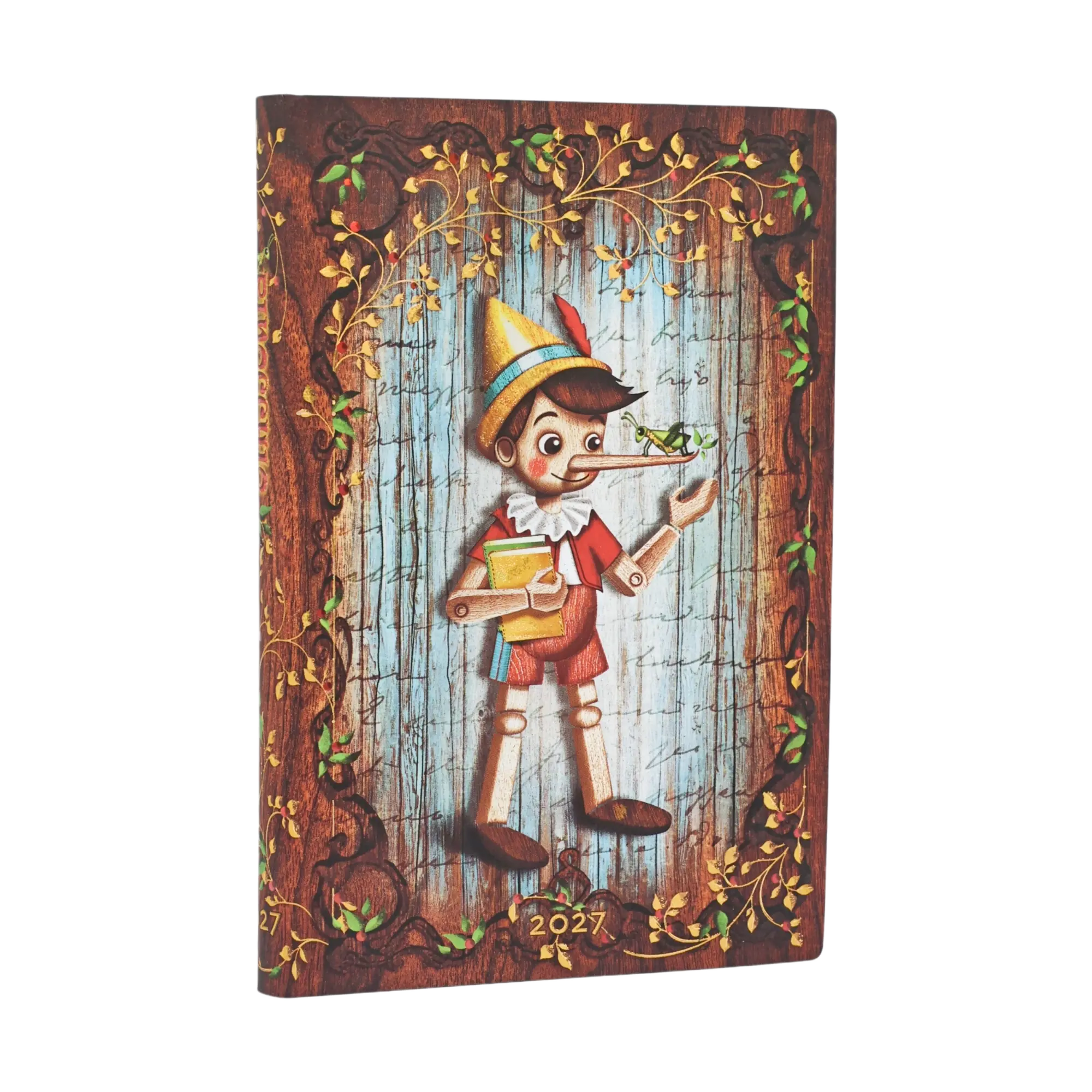 2027 Carlo Collodi, Pinocchio Mini Horizontal Tapa Blanda Agenda Semanal de 12 Meses, 176 págs, 100g