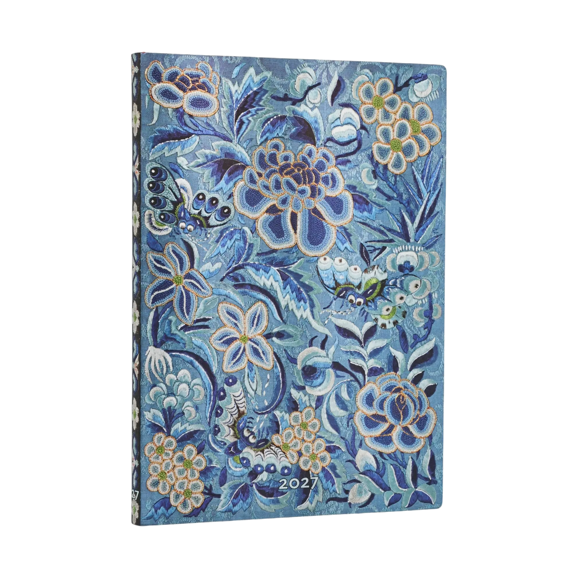 2027 Blue Willow MIDI Horizontal Tapa Blanda Agenda Semanal de 12 Meses, 176 págs, 100gsm por Paperb