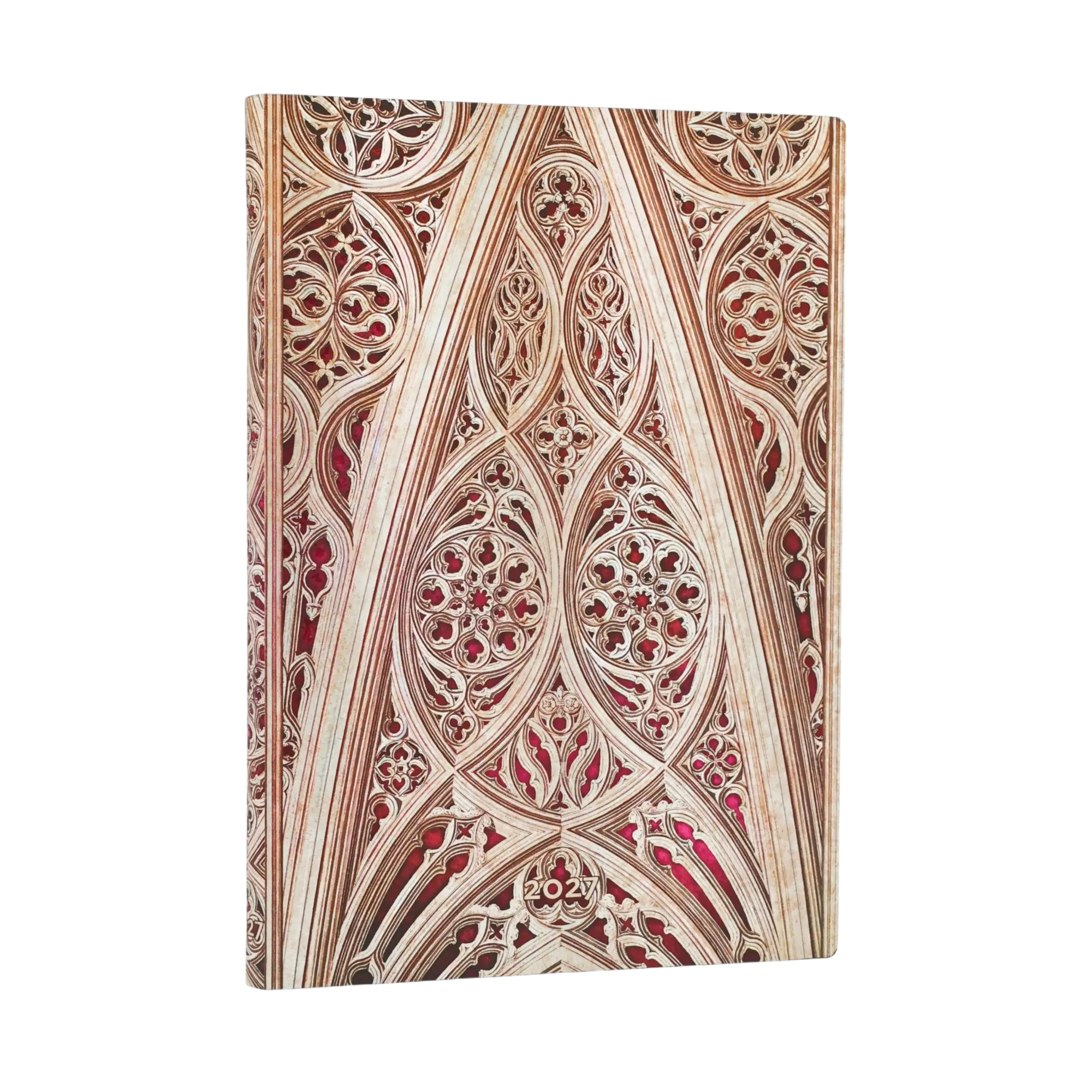 2027 Vault of the Milan Cathedral (Burgundy) MIDI Horizontal Tapa Blanda Agenda Semanal de 12 Meses,