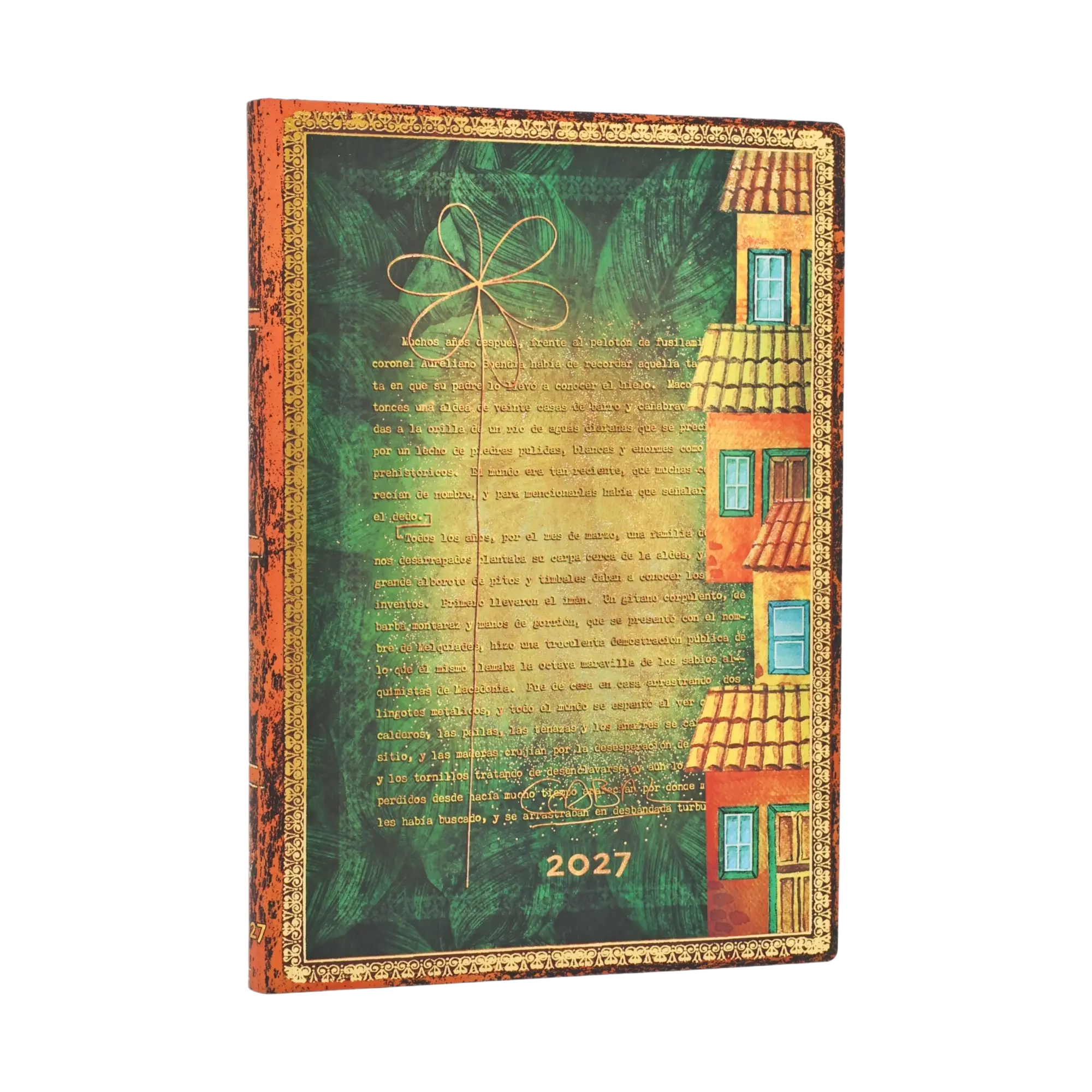 2027 Garcia Marquez, One Hundred Years of Solitude MIDI Vertical Tapa Blanda Agenda Semanal de 12 Me