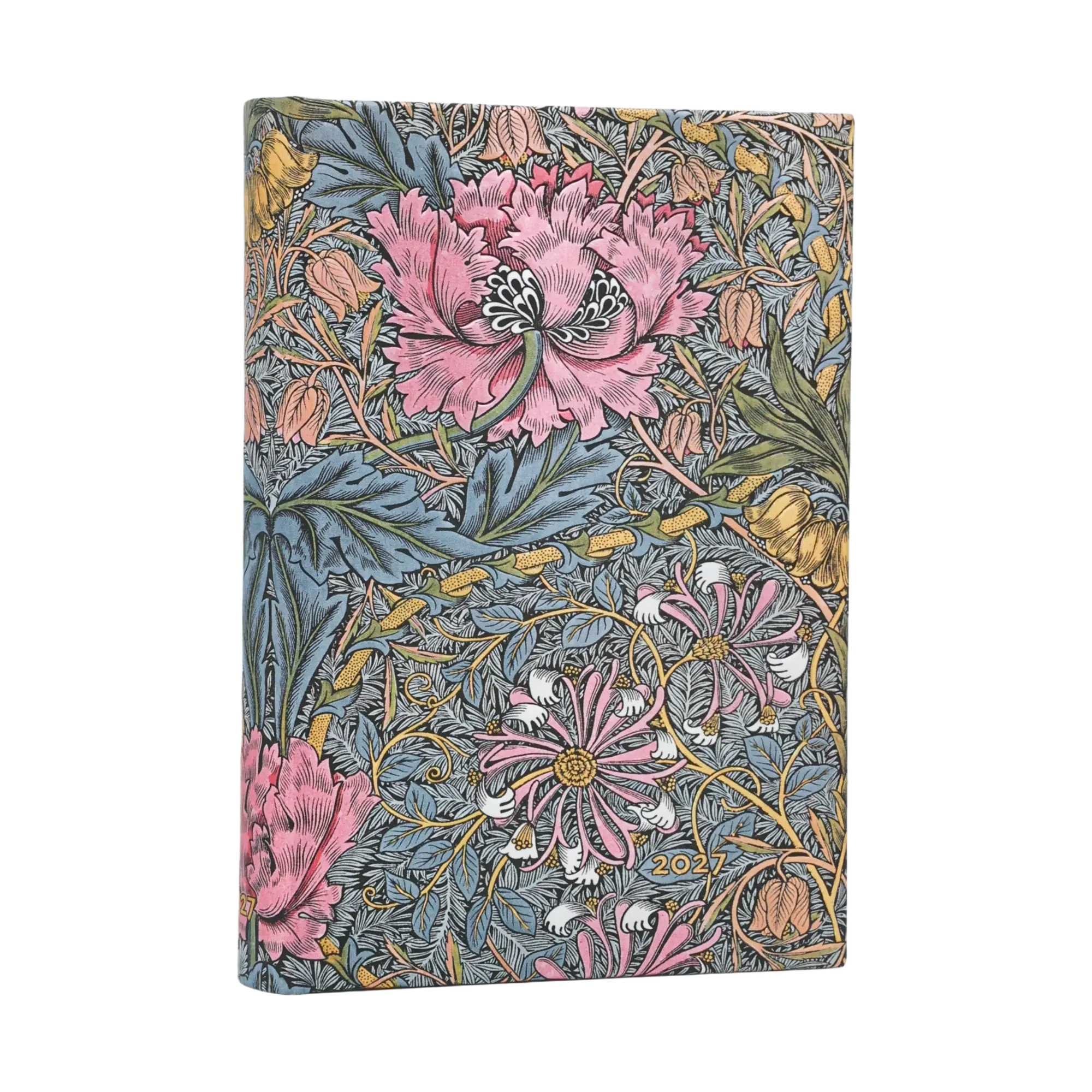 2027 Morris Pink Honeysuckle Maxi Horizontal Tapa Blanda Agenda Semanal de 12 Meses, 176 págs, 100gs