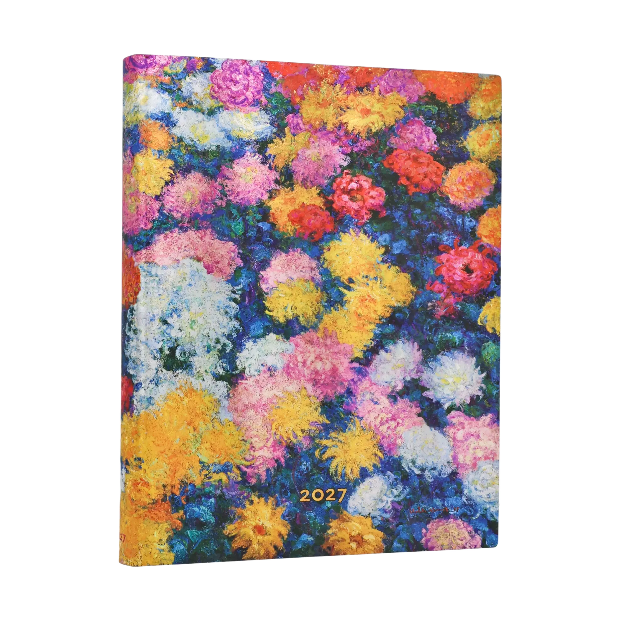 2027 Monet's Chrysanthemums Ultra Tapa Blanda Agenda Diaria de 12 Meses, 432 págs, 80gsm por Paperbl