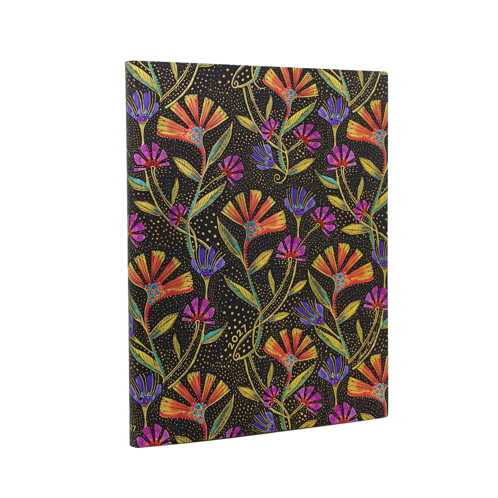 2027 Wild Flowers Ultra Vertical Tapa Blanda Agenda Semanal de 12 Meses, 176 págs, 100gsm por Paperb