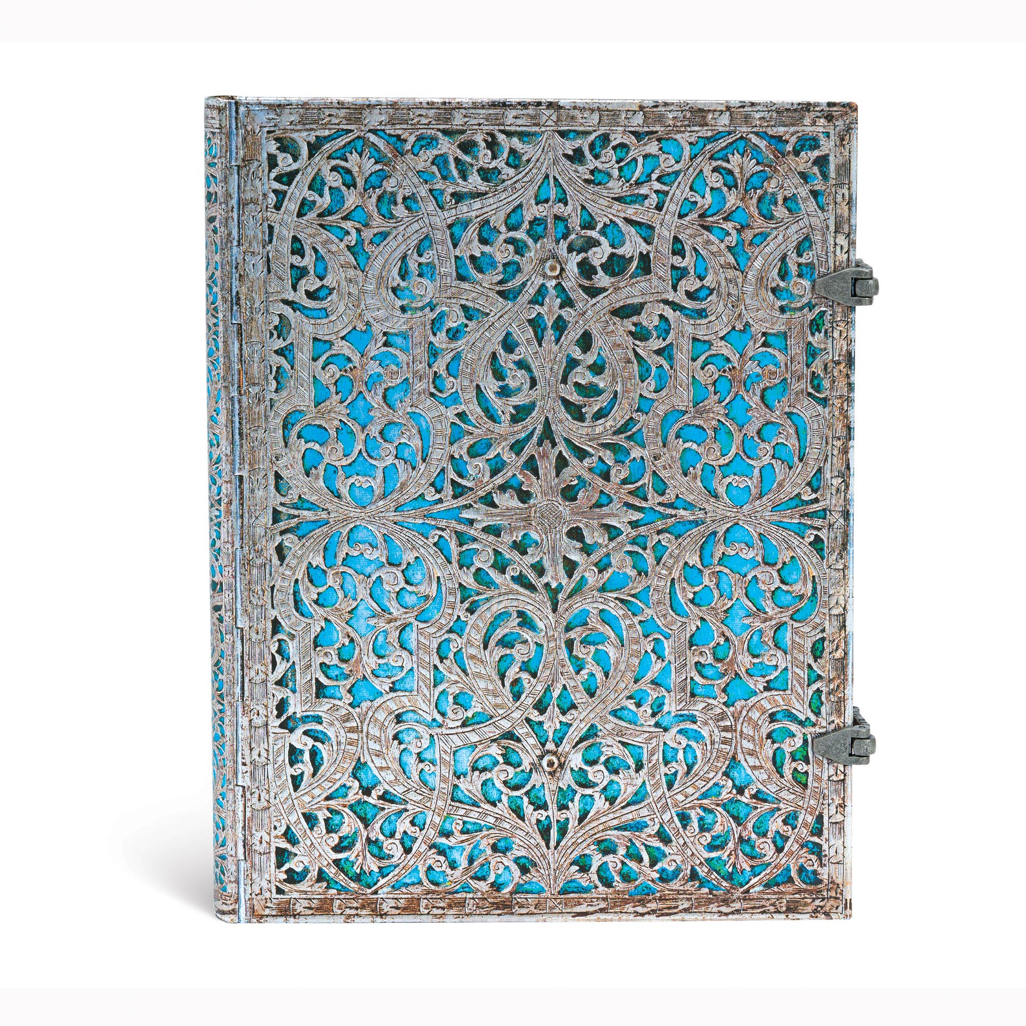 Maya Blue - Silver Filigree Collection - Hardcover Journals | Paperblanks