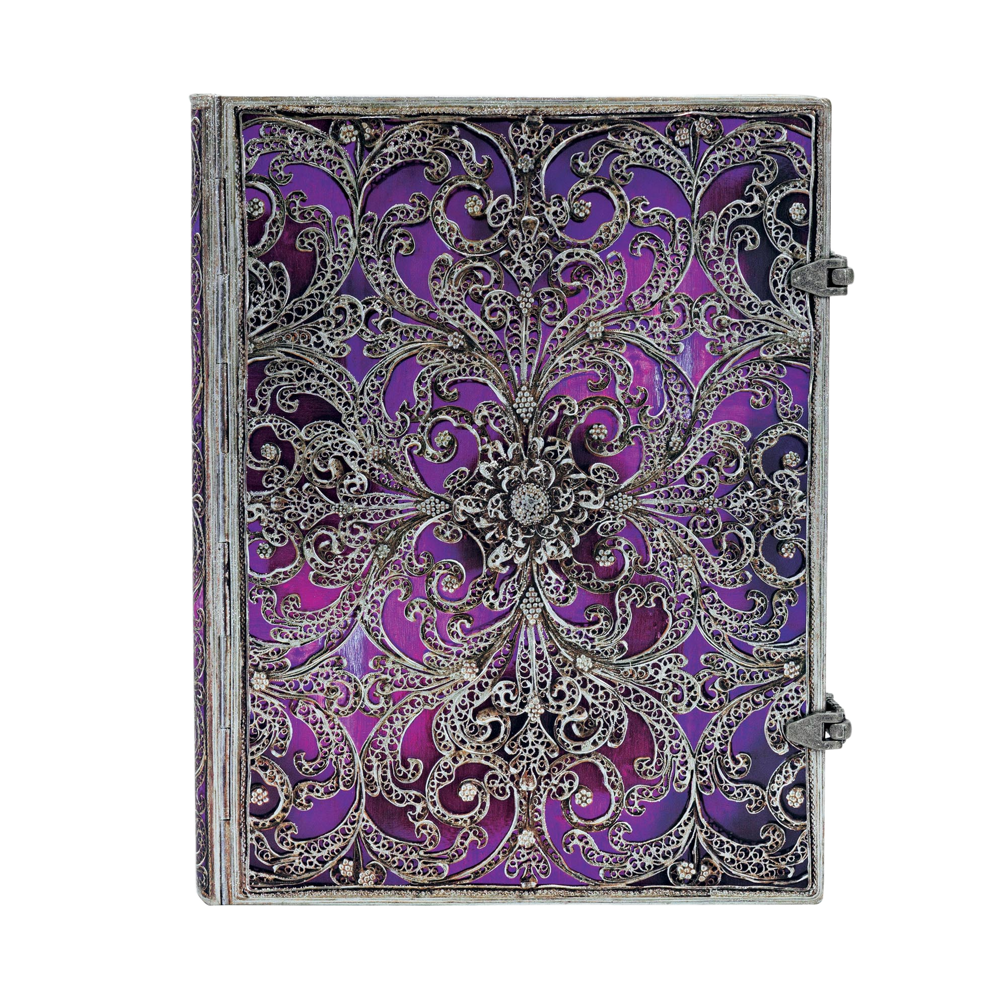 オバジーン - シルバーフローラル - ハードカバー | Paperblanks