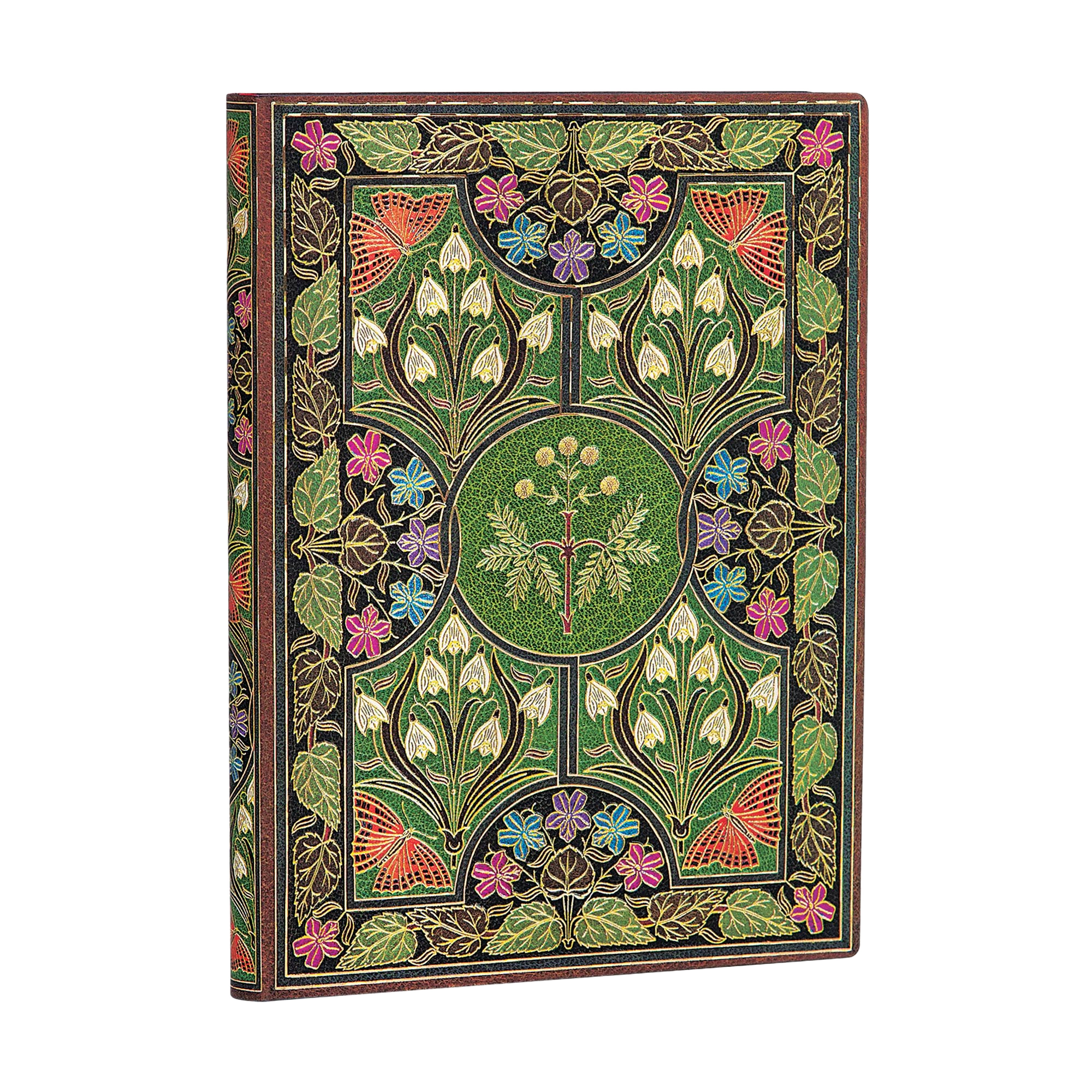 アンティーク POESIE 花柄装飾 ノートブック Flexis ミモザ - Poetry in Bloom - ソフトカバー | Paperblanks