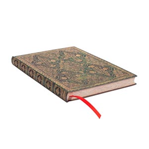 Paperblanks Juniper Mini Softcover Journal – 208 Lined Pages, 18th-Century Filigree Design, Bookmark & Pocket