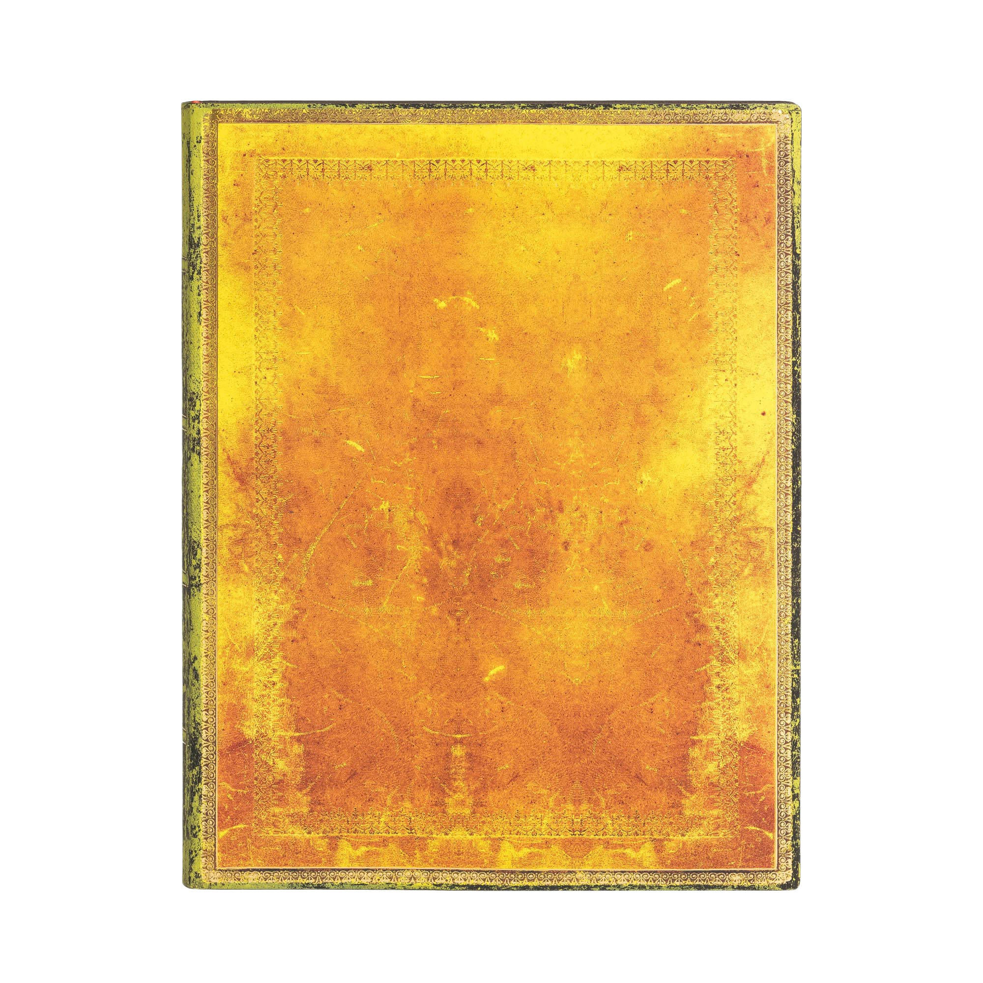 アンティーク洋書 エンボス 金彩 革丁 ロカイユ 金付けＢ Flexis Ochre - アンティークレザー - ソフトカバー | Paperblanks