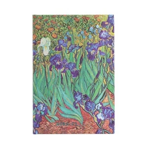 Midi Paperblanks 12-Monatskalender 2021 Katzen in Blau mit Schmetterlingen Horizontal 130 × 180 mm 